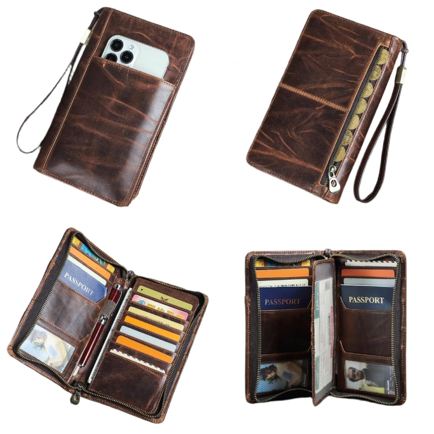 Ocean | Top Grain Leather Passport Wallet