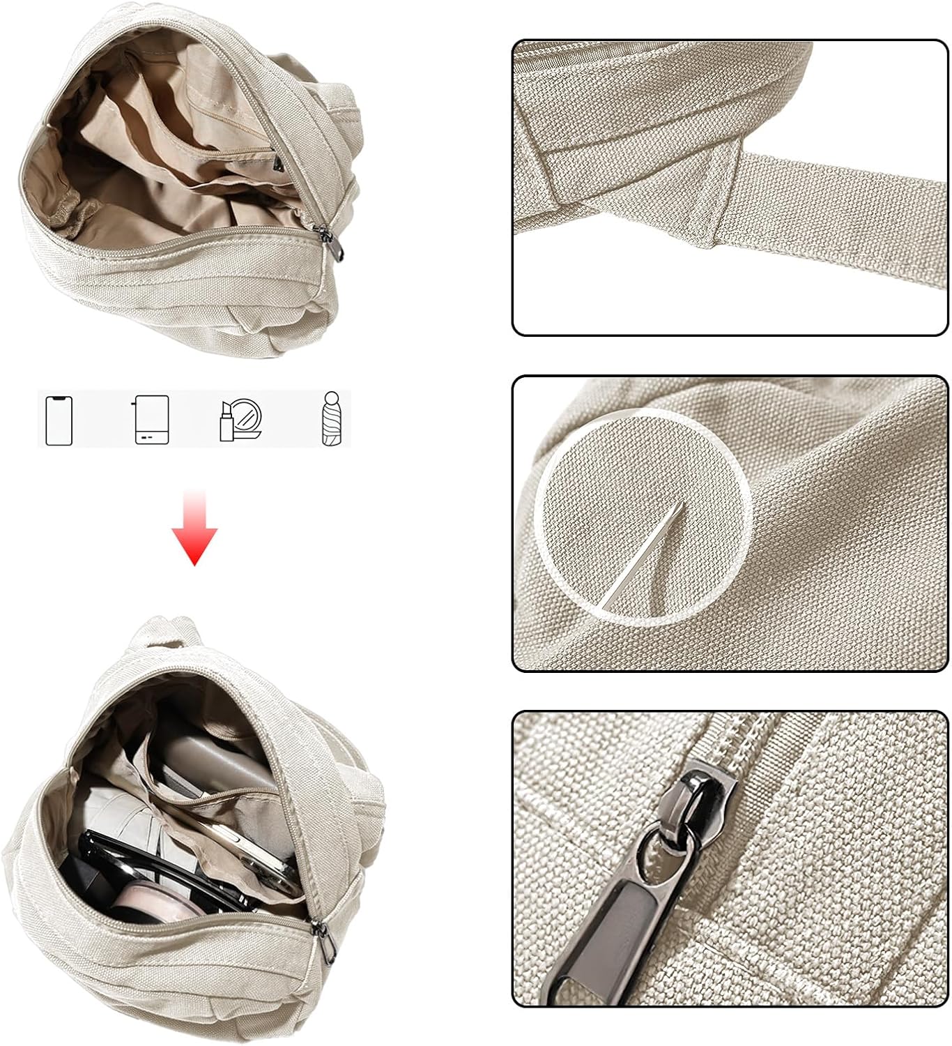 Arely | Vintage Canvas Crossbody Sling Bag