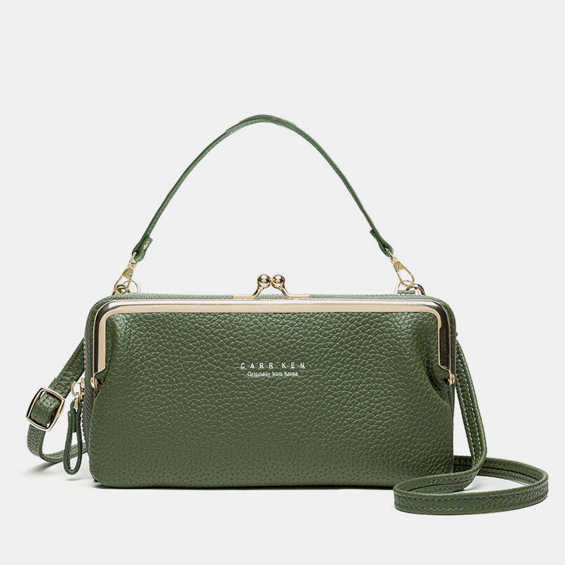 Spacious and Versatile Kiss-lock Crossbody Phone Bag