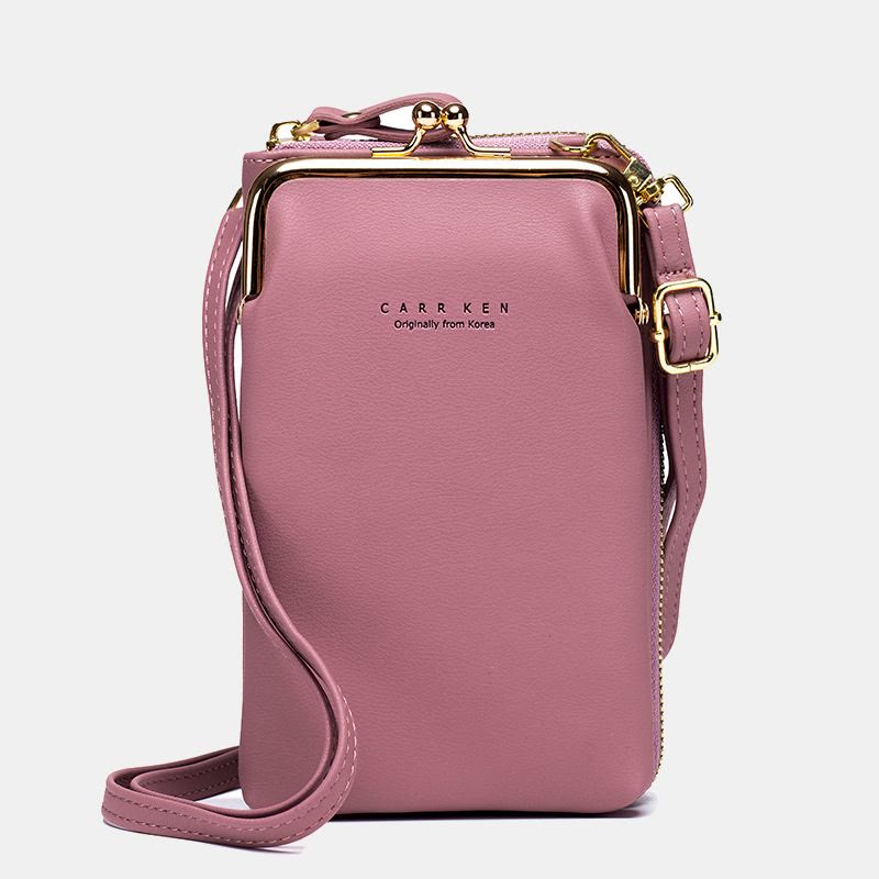 Versatile Large Capacity Kiss-Lock Handbag for Your Phone