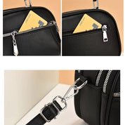 Kaeli | Small Compact Multi-Zip Crossbody Handbag