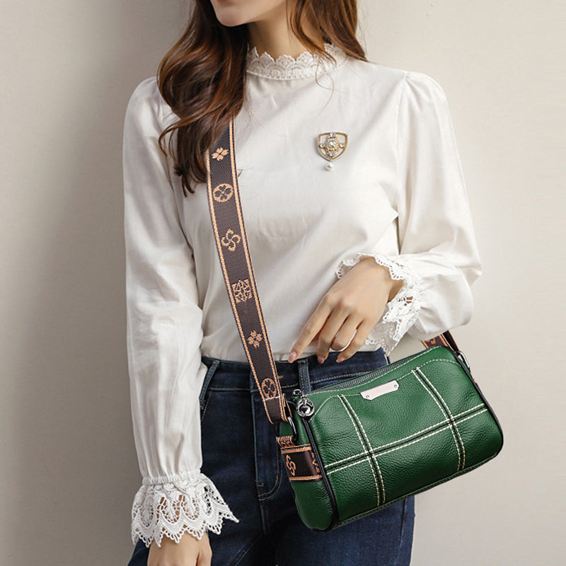 Leyla | Compact Triple-Zip Crossbody Bag