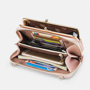 Spacious and Versatile Kiss-lock Crossbody Phone Bag