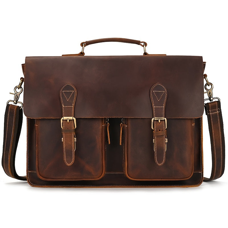 Jesse | Vintage Leather Crossbody Messenger Laptop Handbag