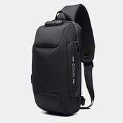Stylish Multi-Pocket Sling Bag with Passport Lock and USB Charging Port