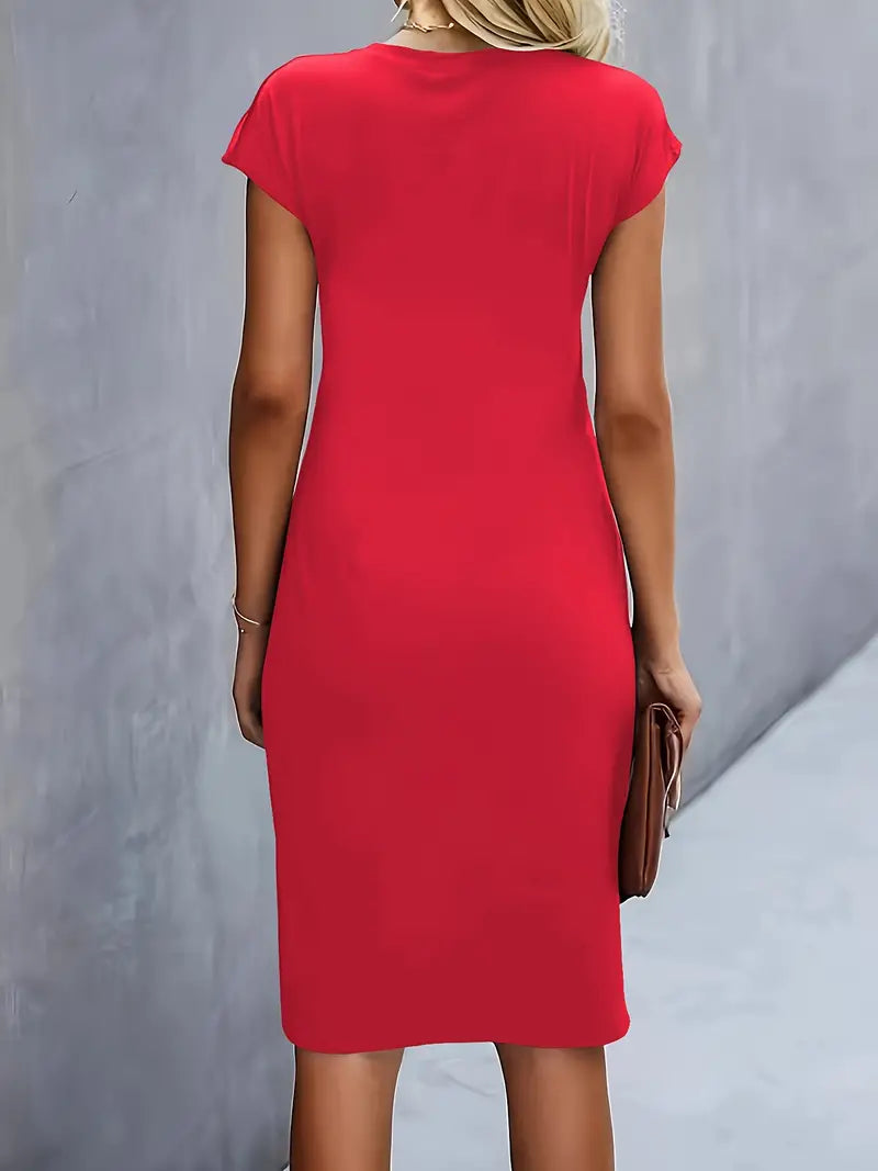 Ava | Chic Crew Neck Dress – Effortless Day-to-Night Sophistication