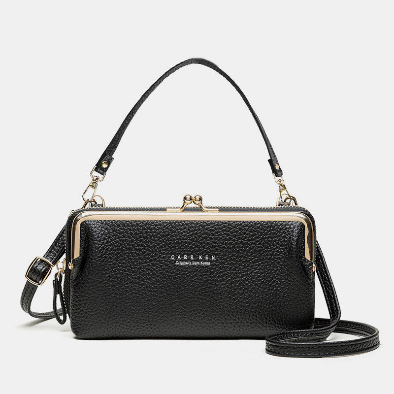 Spacious and Versatile Kiss-lock Crossbody Phone Bag