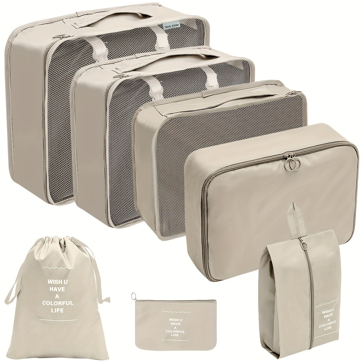Yasmin | 7-Piece Travel Packing Cubes Set