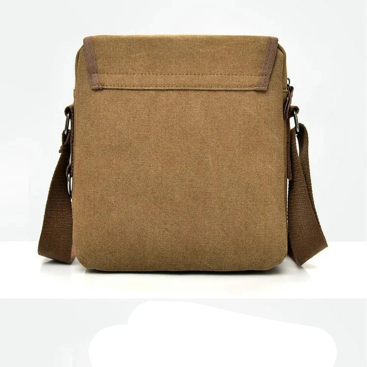 Raul | Small Multi-Pocket Canvas Crossbody Messenger Bag