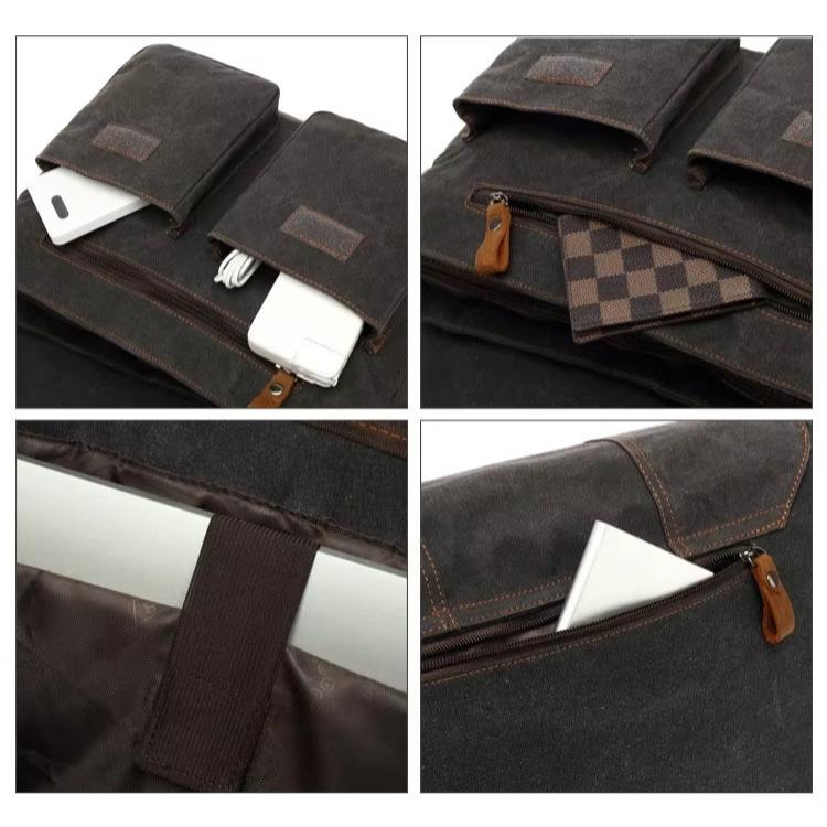 Zachary | Waterproof Canvas Crossbody Messenger Bag