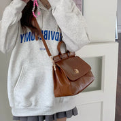 Miracle | Women's Chic Vintage Faux Leather Crossbody Messenger Handbag