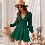 ANNA | Gorgeous Satin Dress with Puff Sleeves