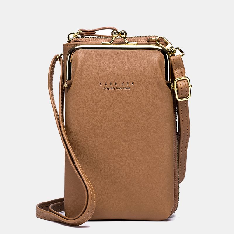 Versatile Large Capacity Kiss-Lock Handbag for Your Phone