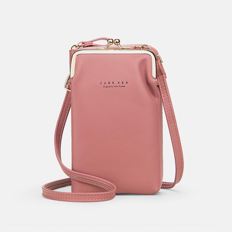 Versatile Large Capacity Kiss-Lock Handbag for Your Phone