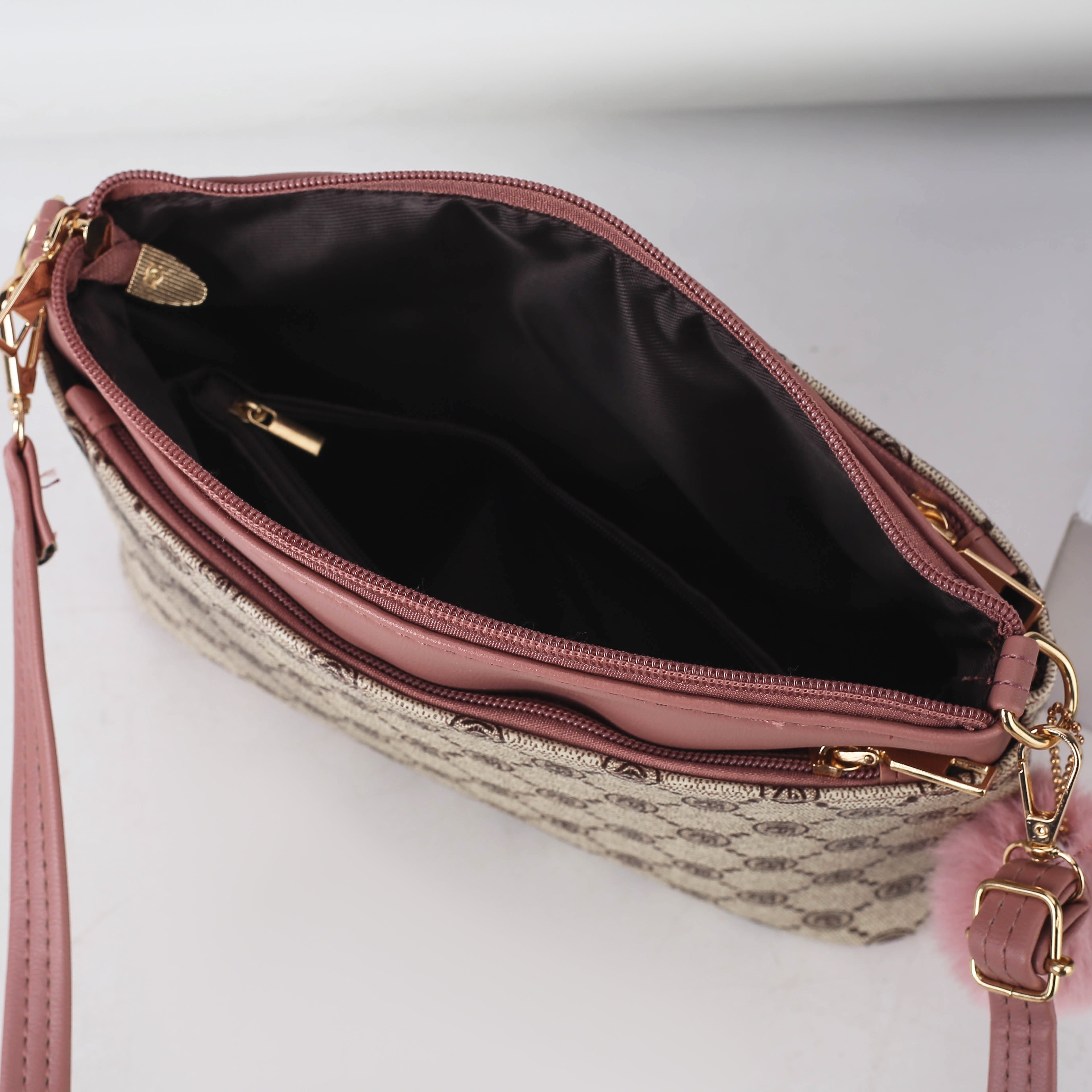 Anaya | Lozenge Print Women's Crossbody Leather Bag