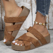 Claire | Braided Wedge Sandals – Effortless Summer Chic