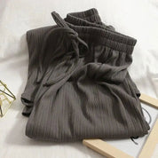 ALLIE | Chic Vertical Stripe Casual Drawstring Pants for Effortless Style - Lizabella Fashion -  -  - ALLIE | Chic Vertical Stripe Casual Drawstring Pants for Effortless Style - Lizabella Fashion - #tag1# - #tag2#