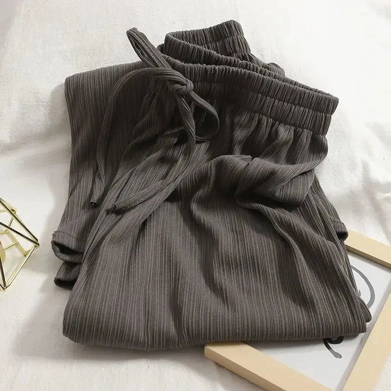 ALLIE | Chic Vertical Stripe Casual Drawstring Pants for Effortless Style - Lizabella Fashion -  -  - ALLIE | Chic Vertical Stripe Casual Drawstring Pants for Effortless Style - Lizabella Fashion - #tag1# - #tag2#