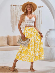 AMALIA -  Floral Print Maxi Skirt Summer - Lizabella Fashion -  -  - AMALIA - Floral Print Maxi Skirt Summer-Lizabella Fashion - #tag1# - #tag2#