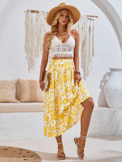AMALIA -  Floral Print Maxi Skirt Summer - Lizabella Fashion -  -  - AMALIA - Floral Print Maxi Skirt Summer-Lizabella Fashion - #tag1# - #tag2#