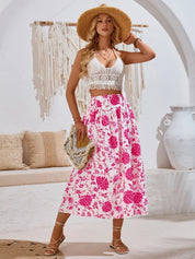 AMALIA -  Floral Print Maxi Skirt Summer - Lizabella Fashion -  -  - AMALIA - Floral Print Maxi Skirt Summer-Lizabella Fashion - #tag1# - #tag2#