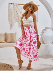 AMALIA -  Floral Print Maxi Skirt Summer - Lizabella Fashion -  -  - AMALIA - Floral Print Maxi Skirt Summer-Lizabella Fashion - #tag1# - #tag2#