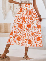 AMALIA -  Floral Print Maxi Skirt Summer - Lizabella Fashion -  -  - AMALIA - Floral Print Maxi Skirt Summer-Lizabella Fashion - #tag1# - #tag2#