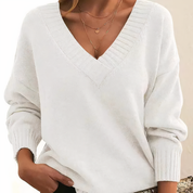 Lila | Comfortable Deep V-Neck Sweater for Women