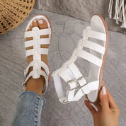 AVA | Chic Brown and White Women's Sandals for Effortless Style - Lizabella Fashion -  -  - AVA | Chic Brown and White Women's Sandals for Effortless Style - Lizabella Fashion - #tag1# - #tag2#