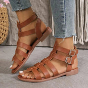AVA | Chic Brown and White Women's Sandals for Effortless Style - Lizabella Fashion -  -  - AVA | Chic Brown and White Women's Sandals for Effortless Style - Lizabella Fashion - #tag1# - #tag2#