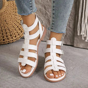 AVA | Chic Brown and White Women's Sandals for Effortless Style - Lizabella Fashion -  -  - AVA | Chic Brown and White Women's Sandals for Effortless Style - Lizabella Fashion - #tag1# - #tag2#
