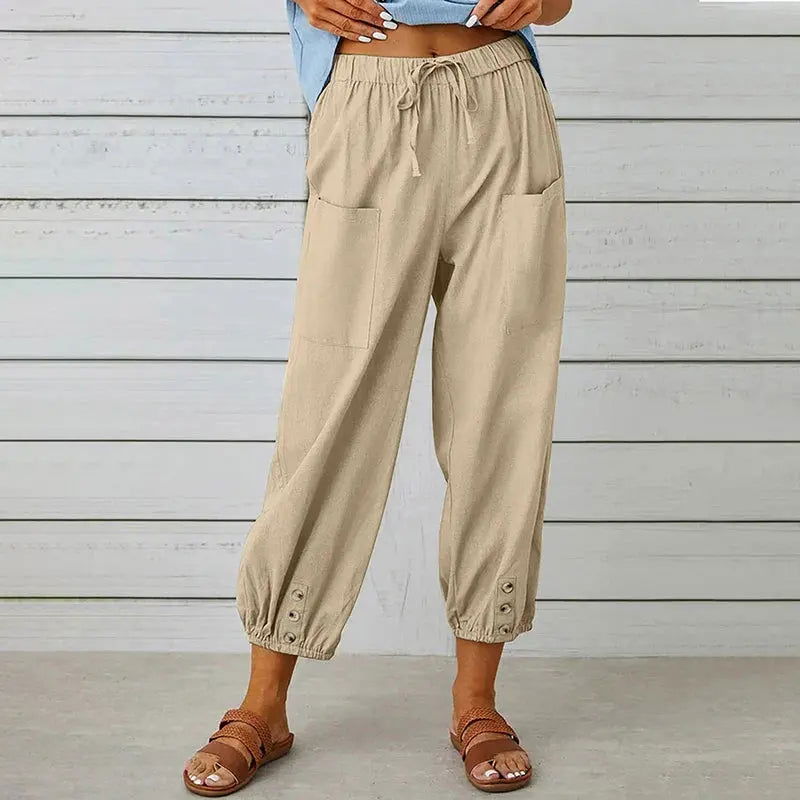 AYLA | Stylish & Breathable Linen Trousers for Ultimate Comfort - Lizabella Fashion -  -  - AYLA | Stylish & Breathable Linen Trousers for Ultimate Comfort - Lizabella Fashion - #tag1# - #tag2#