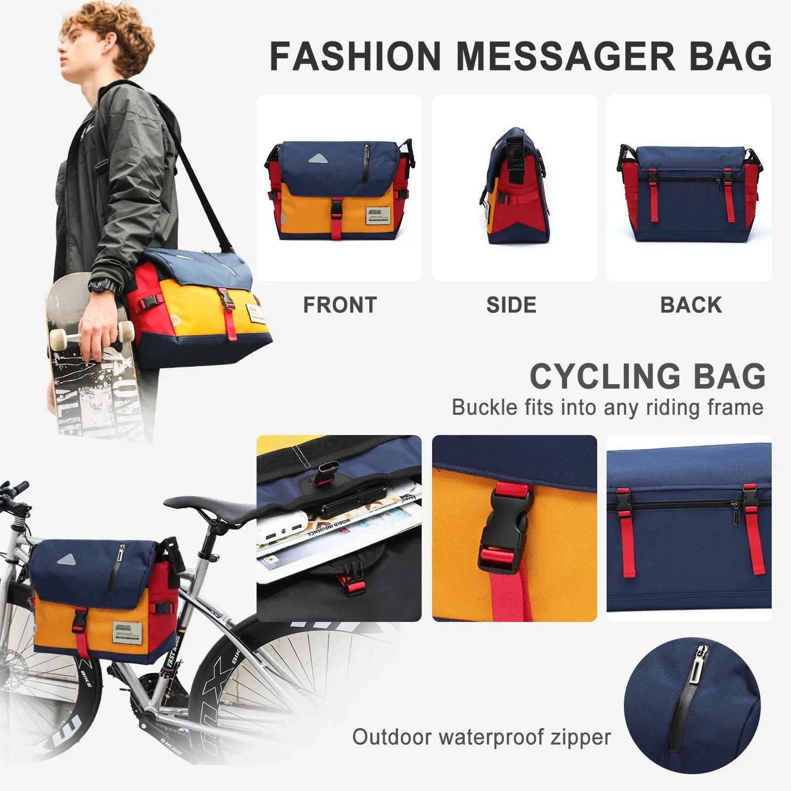 Ambrose | Classic Water-Resistant Crossbody Messenger Travel Bag
