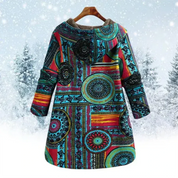 Mavis | Warm Lining Boho Patchwork Hoodie Jacket