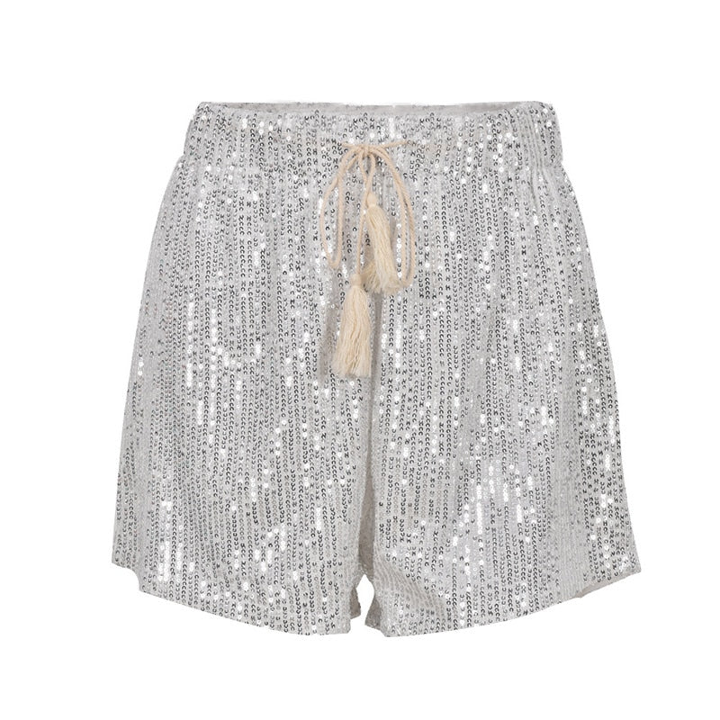 BILLY | Sparkling Sequin-Embellished Summer Shorts with Comfortable Elastic Waistband - Lizabella Fashion -  -  - BILLY | Sparkling Sequin-Embellished Summer Shorts with Comfortable Elastic Waistband - Lizabella Fashion - #tag1# - #tag2#