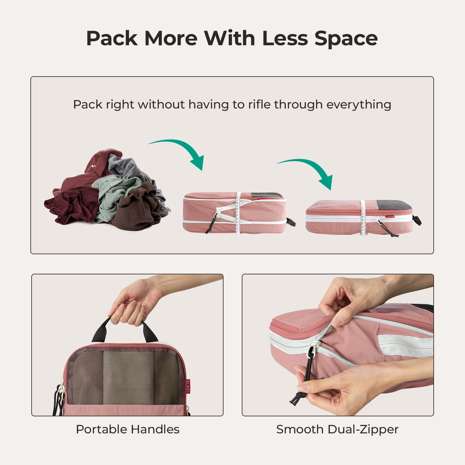 Ultimate 6-Piece Compression Travel Packing Cube Set