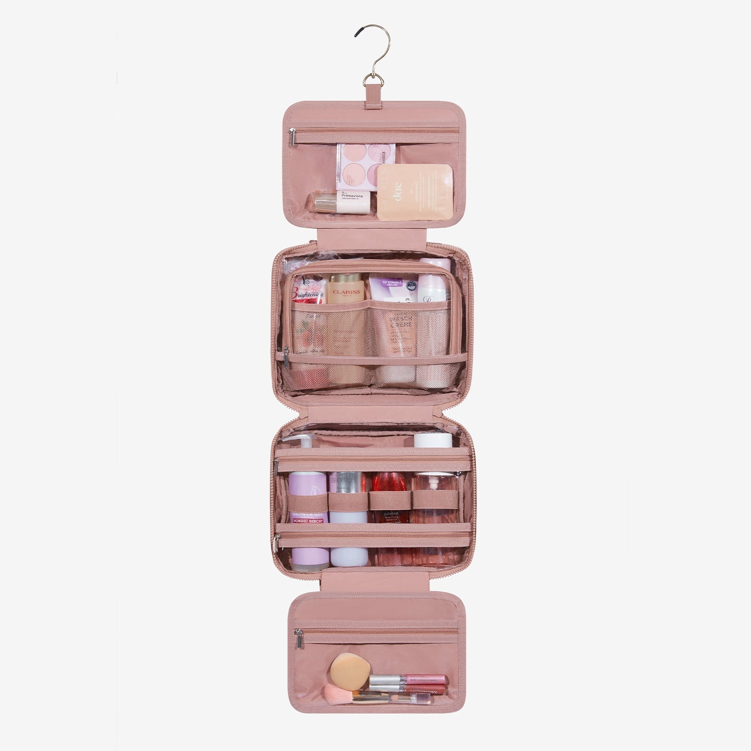 Zora Clear Hanging Toiletry Organizer for Space-Saving Convenience