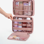 Zora Clear Hanging Toiletry Organizer for Space-Saving Convenience