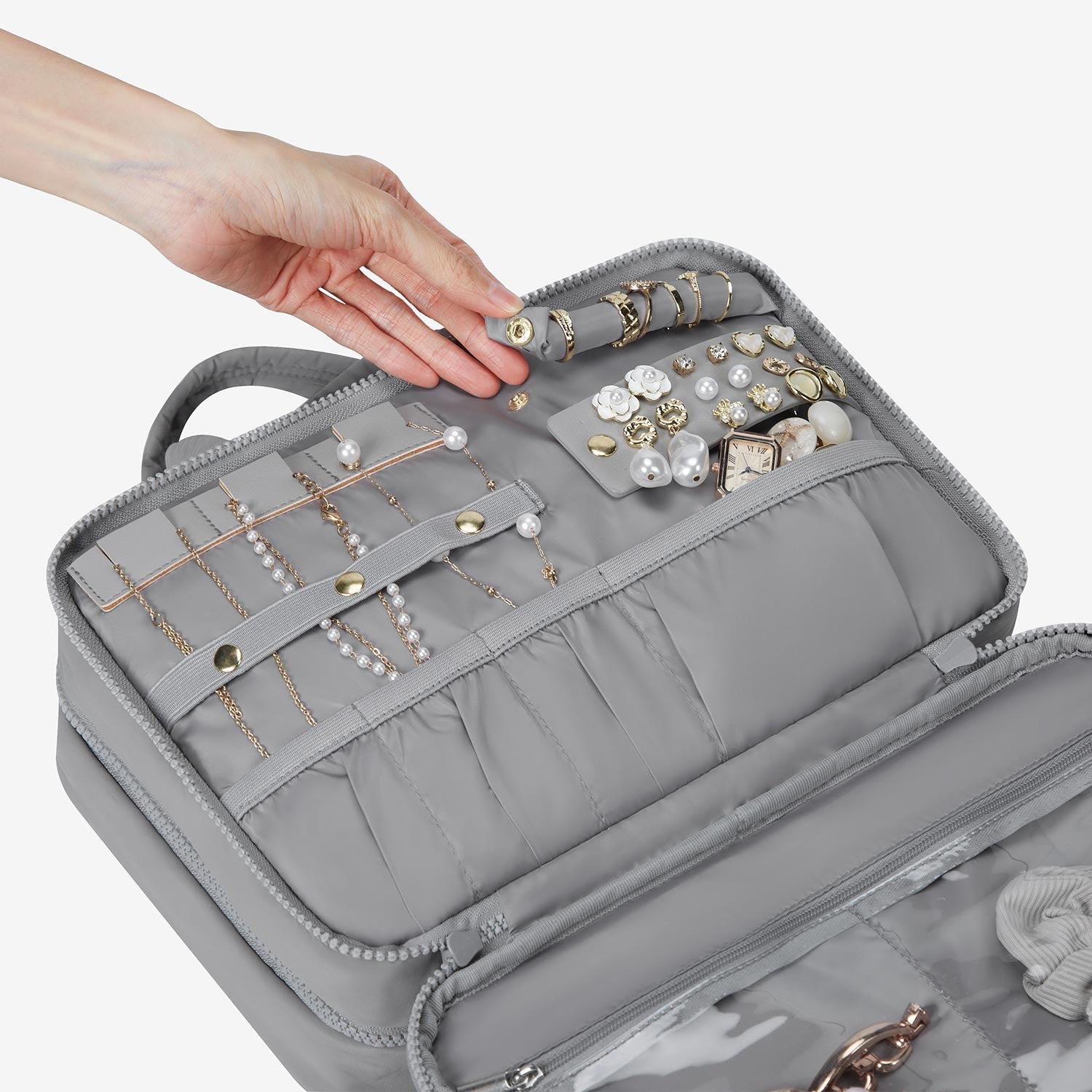 Zora Clear Hanging Toiletry Organizer for Space-Saving Convenience