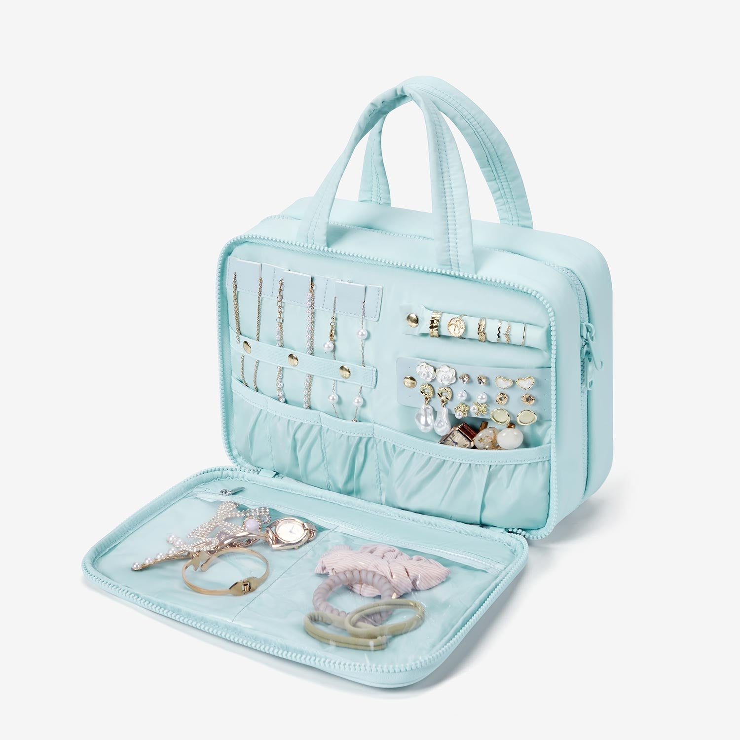 Zora Clear Hanging Toiletry Organizer for Space-Saving Convenience