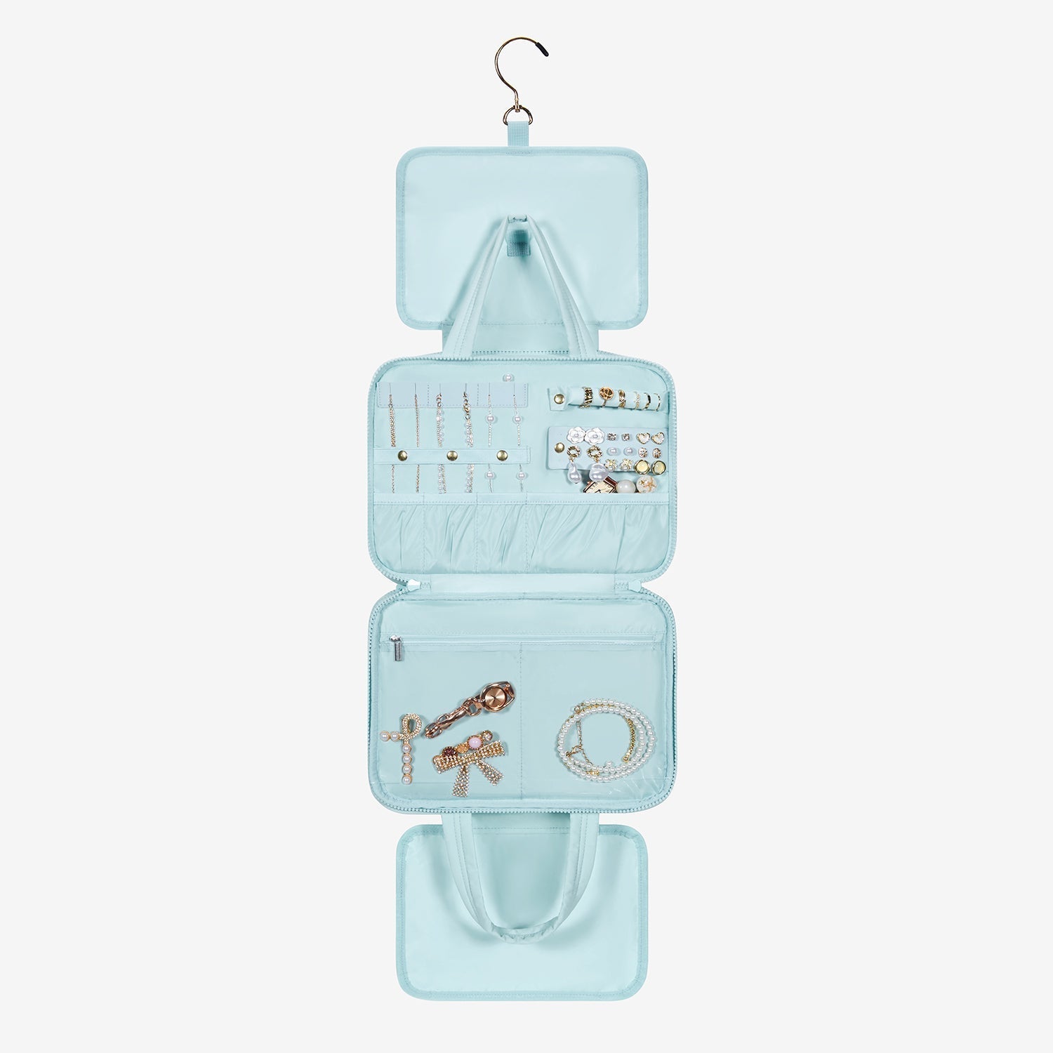 Zora Clear Hanging Toiletry Organizer for Space-Saving Convenience