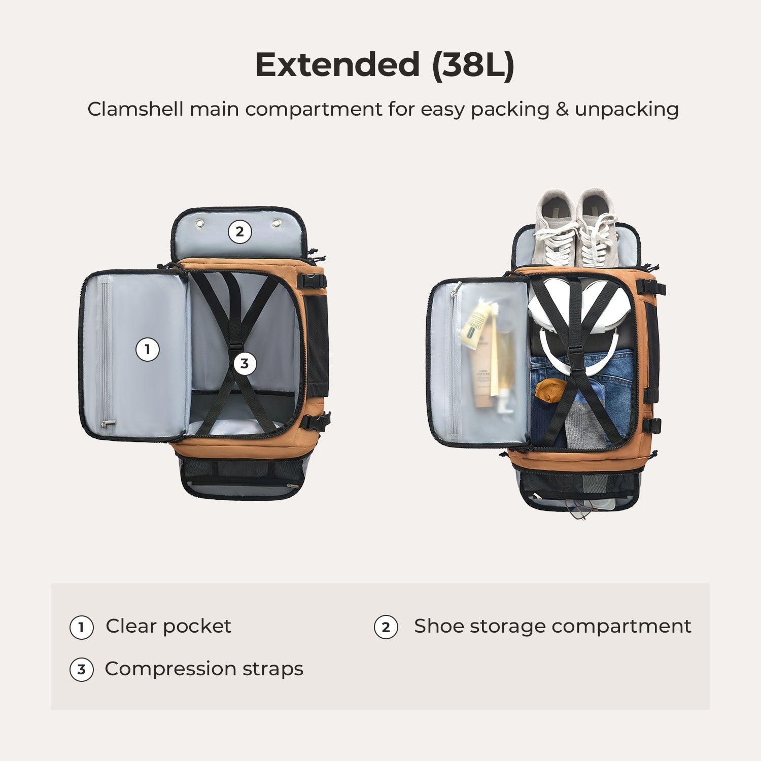 Ultimate 28L-38L Expandable Mesh Travel Backpack for Adventurers