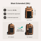 Ultimate 28L-38L Expandable Mesh Travel Backpack for Adventurers