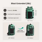 Ultimate 28L-38L Expandable Mesh Travel Backpack for Adventurers