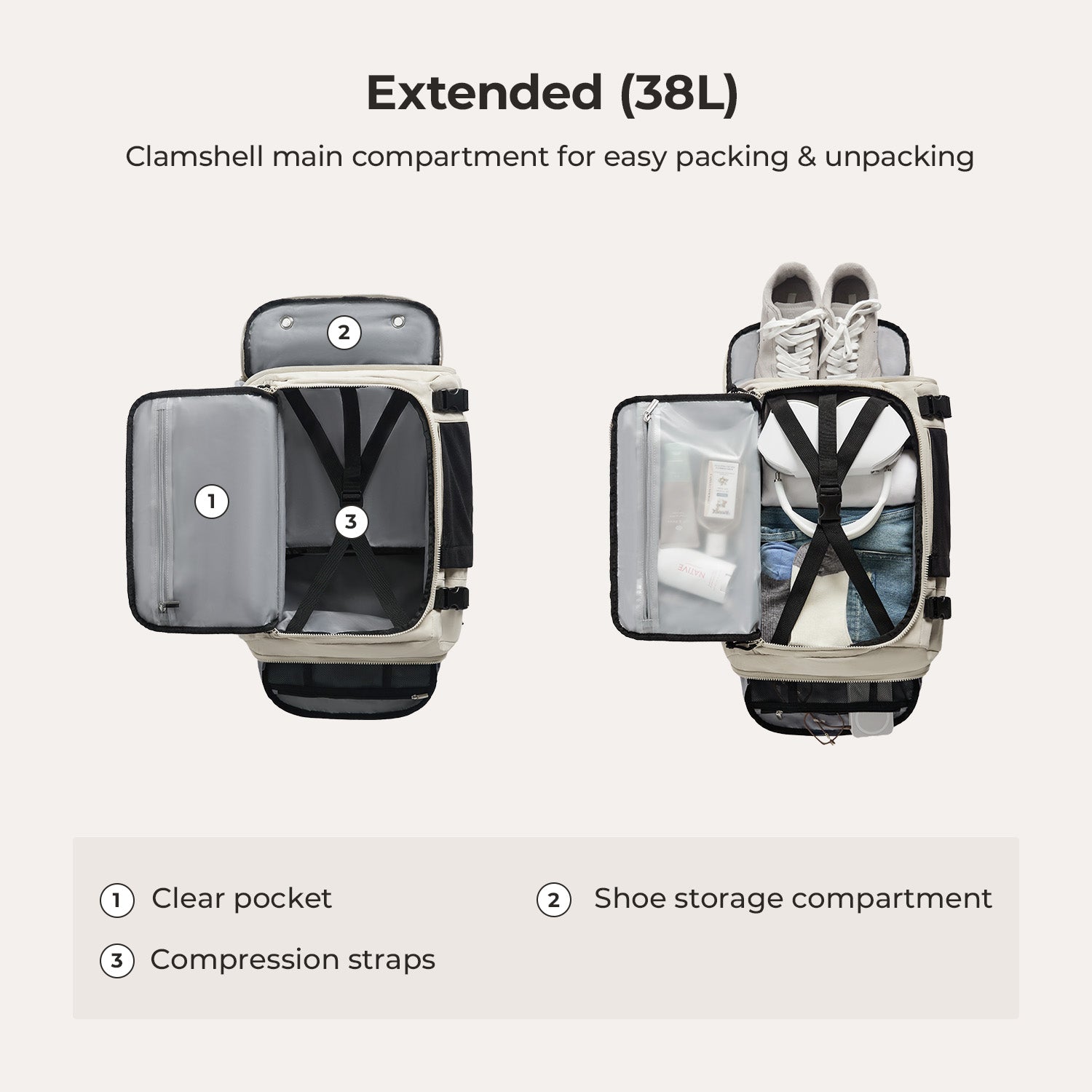 Ultimate 28L-38L Expandable Mesh Travel Backpack for Adventurers