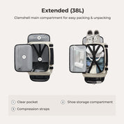 Ultimate 28L-38L Expandable Mesh Travel Backpack for Adventurers