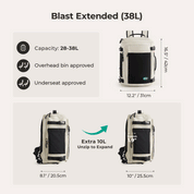 Ultimate 28L-38L Expandable Mesh Travel Backpack for Adventurers