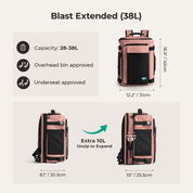 Ultimate 28L-38L Expandable Mesh Travel Backpack for Adventurers
