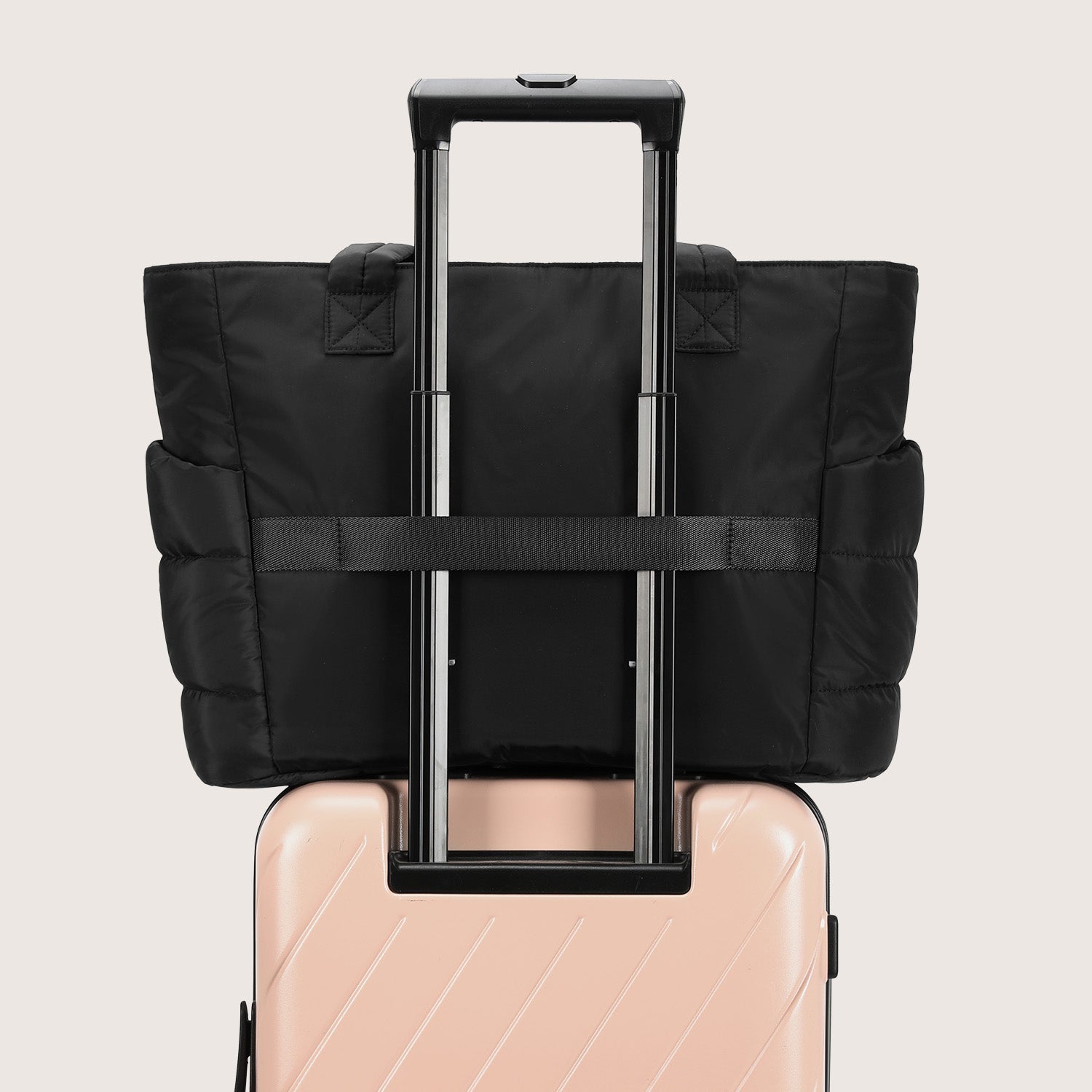 Stylish Bagsmart 20L Puffy Tote with Dedicated 15.6" Laptop Storage