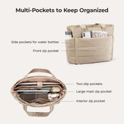 Stylish Bagsmart 20L Puffy Tote with Dedicated 15.6" Laptop Storage